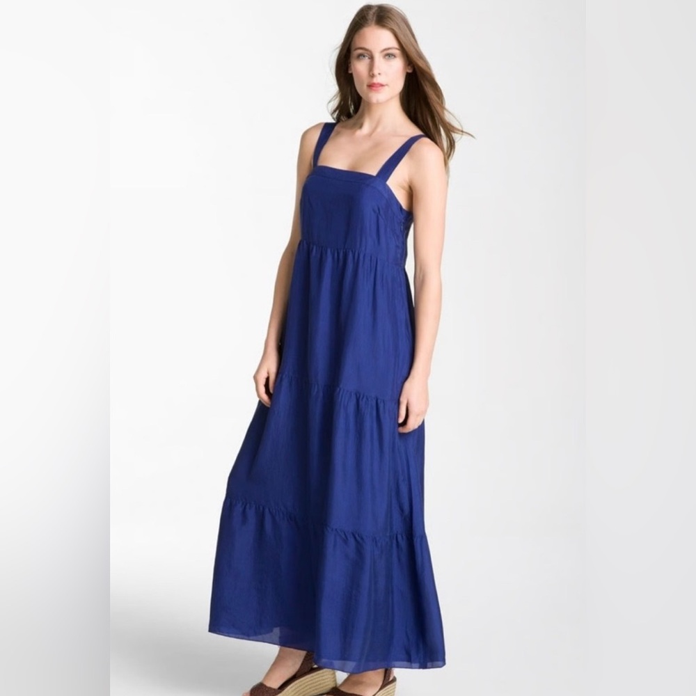 Eileen Fisher Royal Blue Sleeveless Maxi Dress